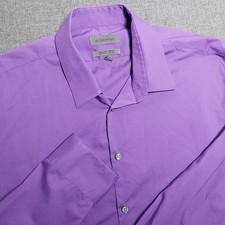 Calvin Klein Men's Extreme Slim Fit Stretch Dress Shirt Purple 17 34/35 