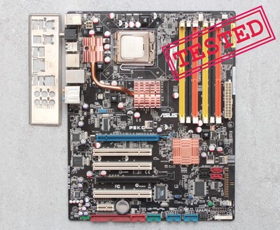 LGA775 ASUS P5K-C Intel P35 chipset motherboard with CPU C2D E8400 & I/O shield