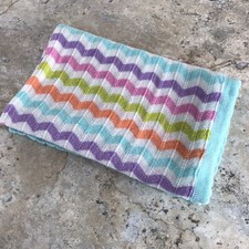 BANANAFISH BANANA FISH CROCHET KNIT COLORFUL CHEVRON PATTERN BABY BLANKET