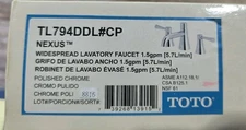 TOTO Nexus TL794DDL#CP Widespread Lavatory Faucet Polished Chrome w/ Drain