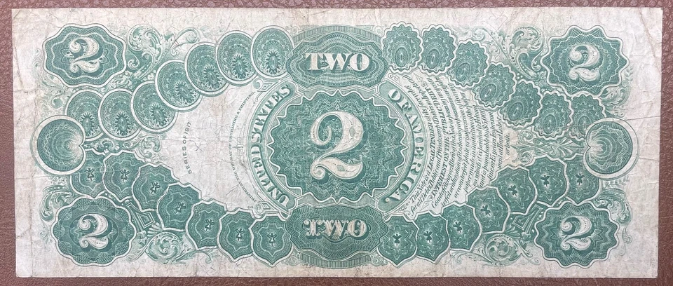 Series of 1917 $2 United States Note - Circulated - Image 2 of 2