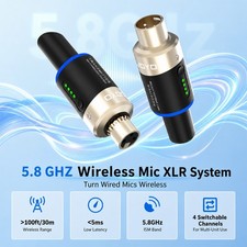 JOYO MW-1 Wireless 5.8GHz Microphone System Plug On XLR Transmitter Receiver — image 2