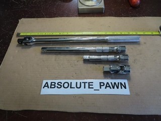PROTO PROFESSIONAL 4 PC 1/2" DR BREAKER BAR EXTENSION LOT WITH SWIVEL CLEAN