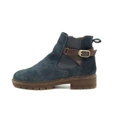 Tamaris Damen Chelsea Boot Stiefeletten Blau Braun Leder Classic Boots EU 36