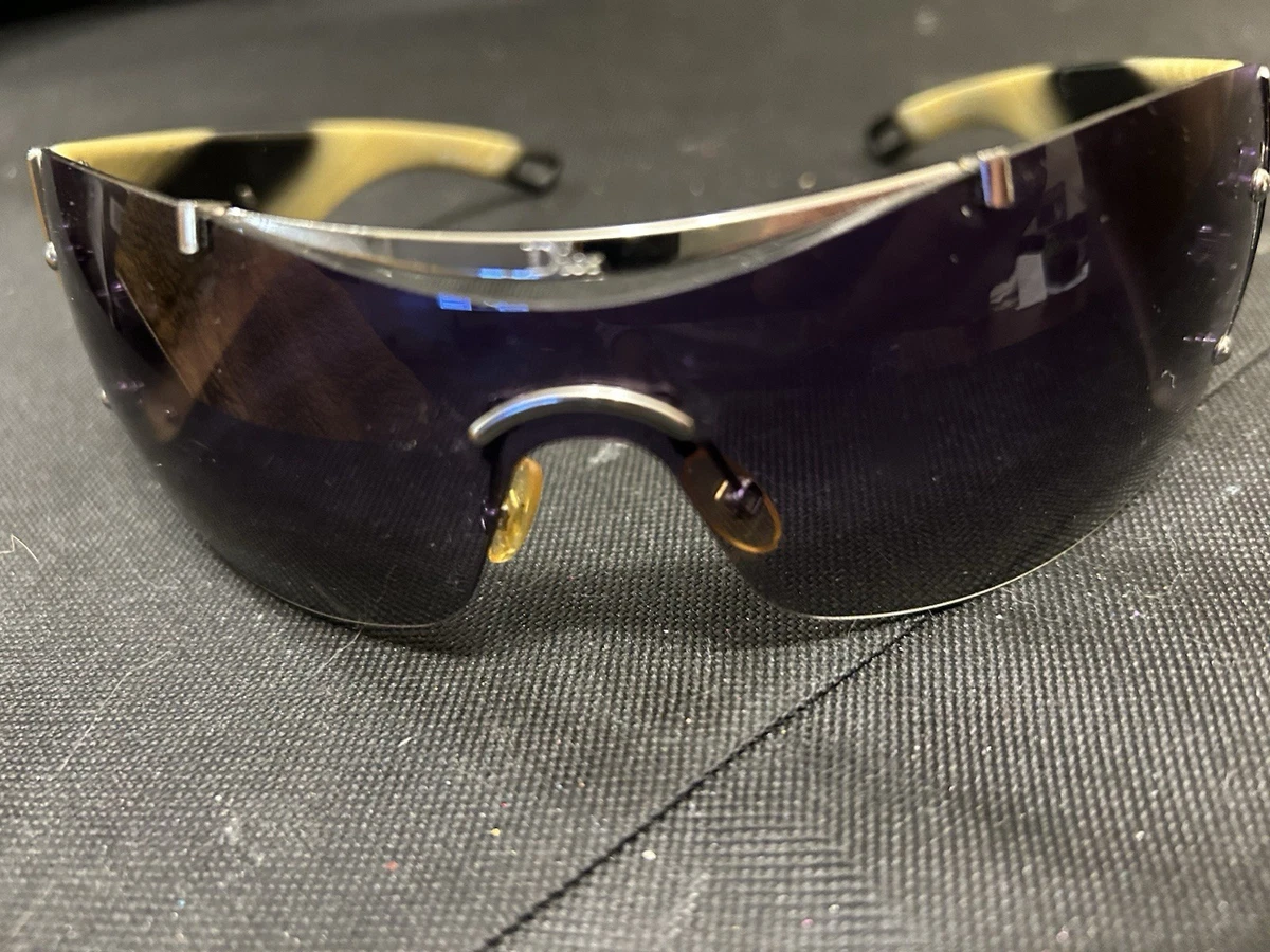 小物 DIOR FLORAL SHIELD SUNGLASSES rim less Christian Dior, Rimless shield sunglasses - Unique Designer Pieces