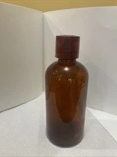Antique Amber Merck L-52-A Anchor Mark Bottle  In Good Condition. Owens Illinois