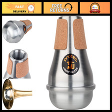 Compact Aluminum Practice Mute for Tenor Trombone - Pro Sound, Lightweight Desig