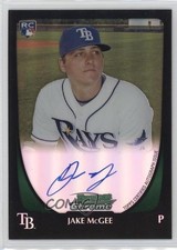 2011 Bowman Chrome Refractor Rookie Auto /500 Jake McGee #191 Auto 0q3