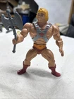 He-Man Masters of the Universe Figure w/ Axe  Harness 1980’s Mattel Vintage