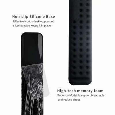 Keyboard And Mouse Wrist Rest, Silicone, Non-Slip (Black)