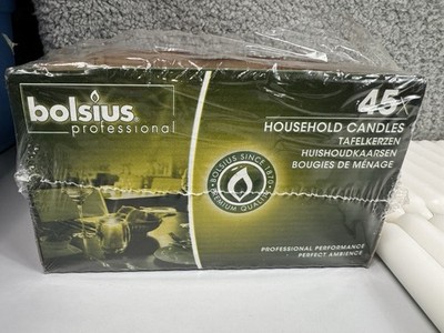 Bolsius Professional White 7  Household Candles 44 Count Made in Poland