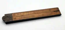 CB51g: Stephens & Co No. 42 1/4 Folding Boxwood Brass Carpenter Ruler 24"