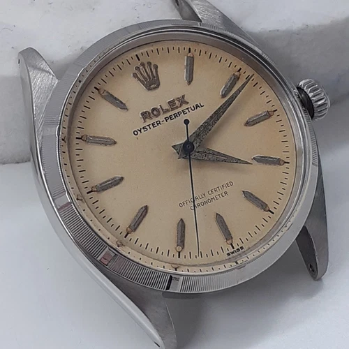 Vintage Rolex Oyster Perpetual 34 mm Steel Head Only Watch 6565 Circa 1957