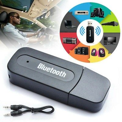 Bluetooth Audio Empfänger Wireless Adapter USB Fr Lautsprecher Autoradio 3,5 mm AUX UK