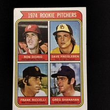 1974 Topps #599 Rookie Pitchers Padres Rare Small Letters Variation EX