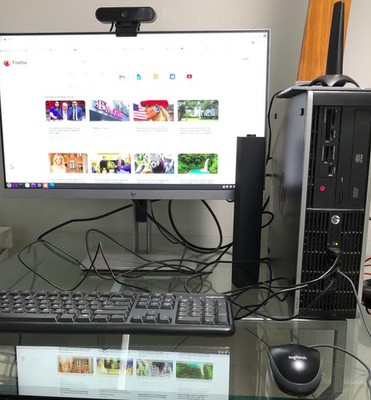 Linux Mint  HP Desktop Computer HP 23'' Monitor with FREE 4GLTE T-Mobile Hotspot!