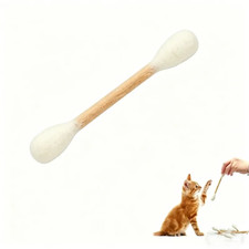 Giant Cotton Swab Catnip Toy Durable Kitten Teething and Grinding Stick 6-Pack