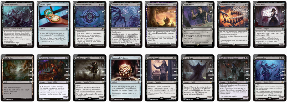 Shredder Shadow Master Custom Commander Deck Mono Black Aristocrats  Sacrifice | eBay