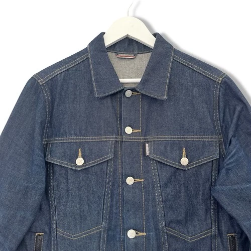 Hebtroco Lucky13 Selvedge Denim Jacket Men's Medium Navy image 4