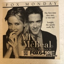 All McBeal Tv Series Vintage Print Ad Calista Flockhart Robert Downey Jr Tpa15