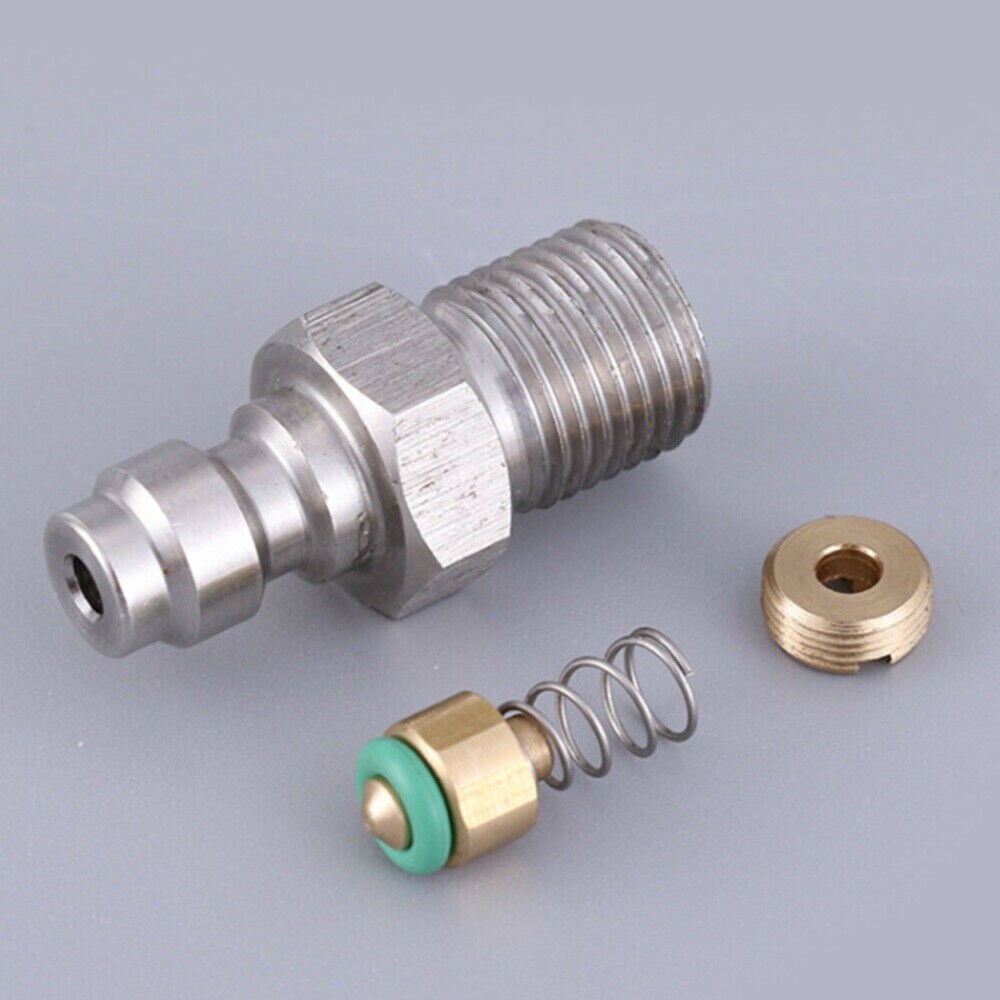 Raccord Rapide De Tuyau D'air - Valve Mâle En Acier Inoxydable Et Laiton - Filetage M10, BSPP 1/8" Ou NPT 1/8" - Pour Systèmes Pneumatiques