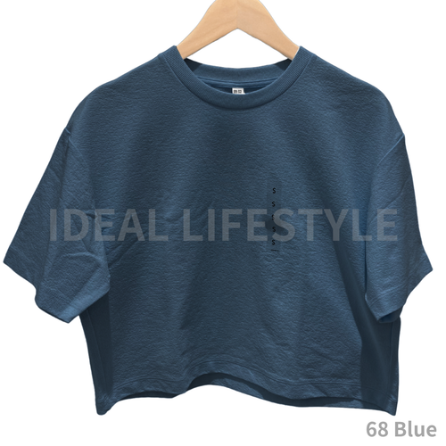 Camiseta Jersey Texturizada UNIQLO S-3XL Longitud Corta Relajada Mujer 476076 Nueva con Etiquetas - Imagen 18 de 19