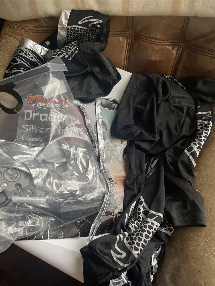 Disfraz Dragón Ninja Talla Pequeña Incharacter Halloween Japonés Negro Niños Foto 3 de 4