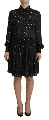 DSQUARED2 Dress Black Polka Dot Long Sleeves Button Down IT38/US4/XS RRP 1070usd