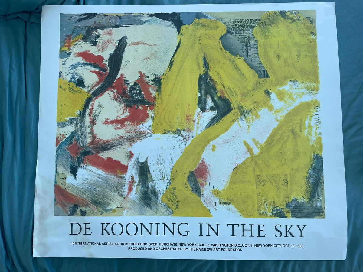 Willem de Kooning “In The Sky” Vintage 1982 Exhibition Poster Willem de Kooning “In The Sky” Vintage 1982 Exhibition Poster