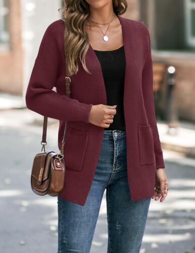 Spring Leopard Print Open Front Knit Cardigan Coat - Long Sleeves - Picture 61 of 148