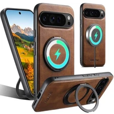 Magnetic PU Leather Stand Back Case For Google Pixel 10 9 Pro XL 8 7 6 8a 7a 6a