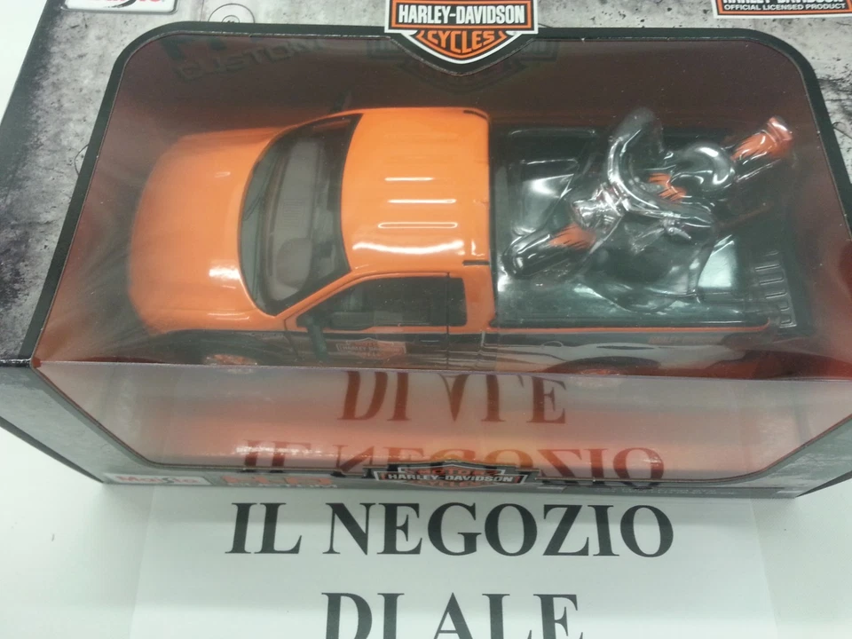 MAISTO MODELLINO "HD CUSTOM" 1:27 FORD F-150 STX+1:24 2000 FLSTF FAT BOY BIKE - Immagine 4 di 4
