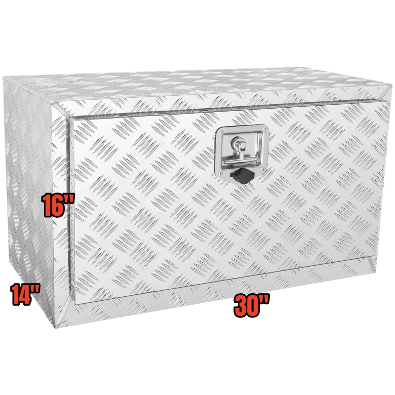 30英寸x14英寸x16英寸铝制工具箱卡车皮卡车底拖车存储 — 第 2/4 张图片