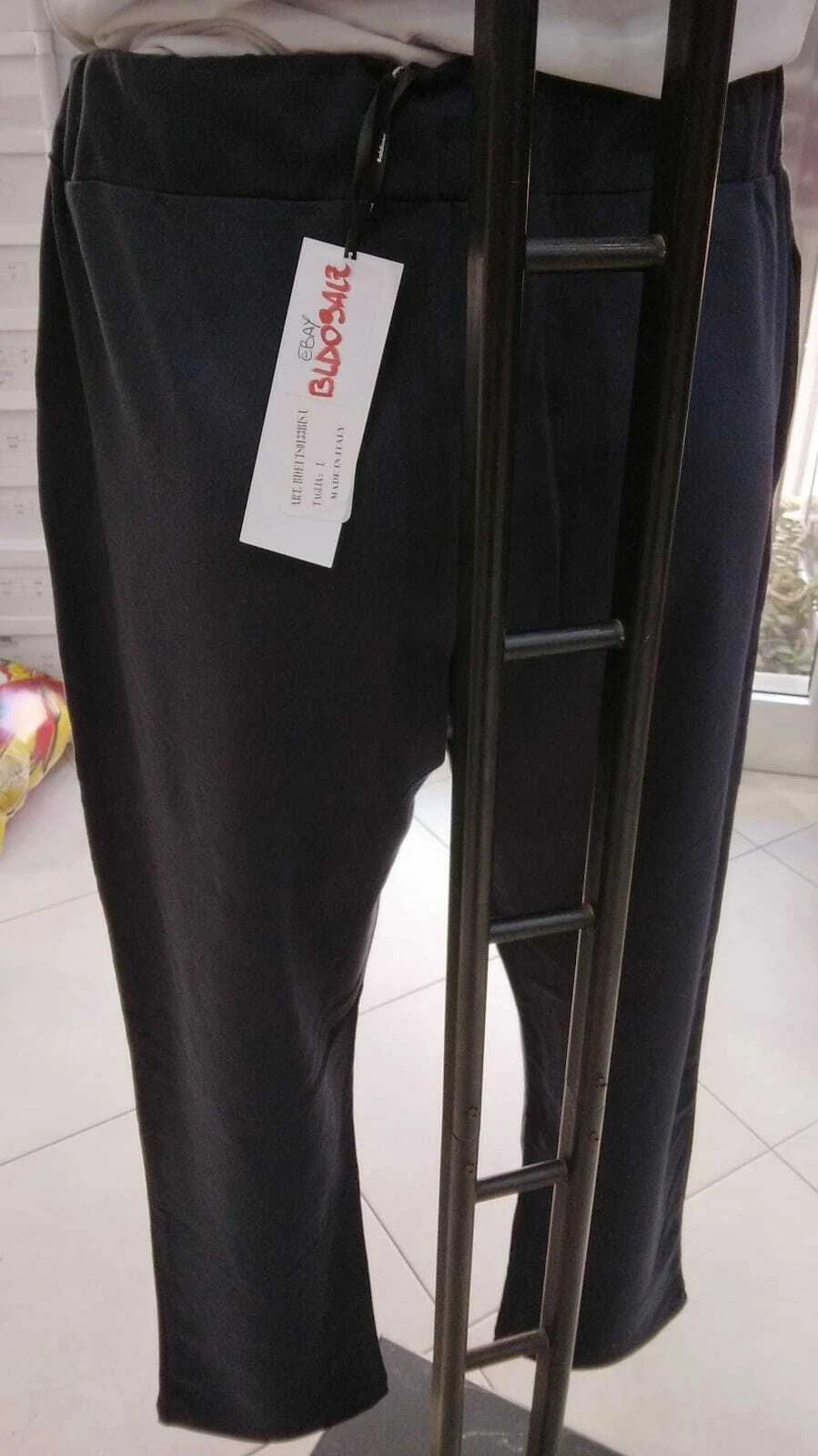 Baldinini Sweatpants For Men Blue With White Logo Size L BLD09ALZ - product detail image 2