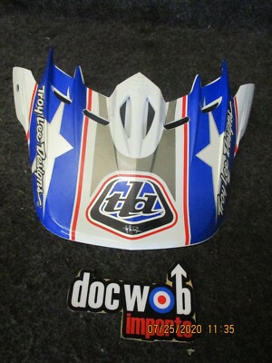 Troy Lee Designs MX Motocross Helm Peak blau/weiß CR5223