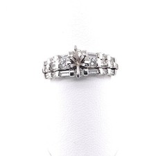 14K White Gold Diamond Engagement Ring Setting (0.54 ctw)