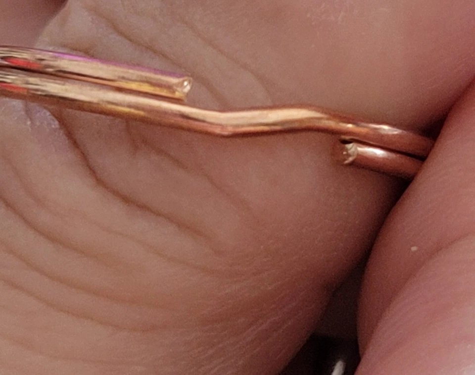 20 anillos divididos de acero chapado en cobre de una pulgada, llavero  Foto 2 de 4