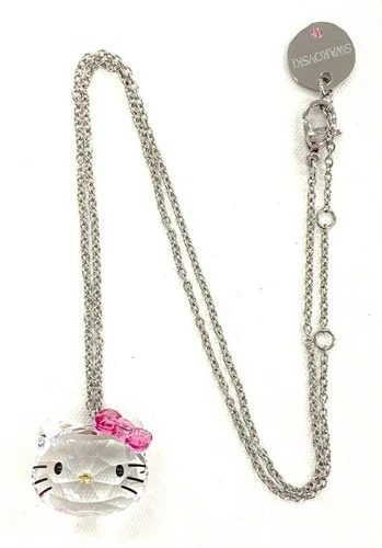 Swarovski × Hello kitty collaboration Kawaii Crystal Necklace pendant mint