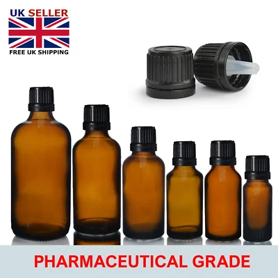 FAM ORGANIC Amber Glass Dropper Bottle With TE Cap for Aromatherapy