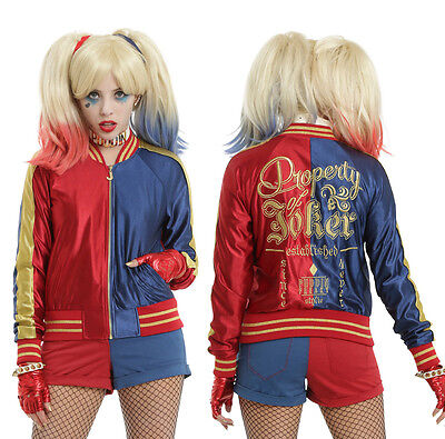 dc comics suicide squad harley quinn girls satin souvenir jacket