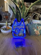 Bluey Light Neon Wall Art Light Up Kids Bedroom Blue Light