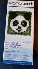 WONDER ART LATCH HOOK KIT PANDA 8x8 BEGINNER