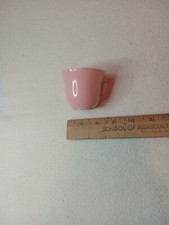 Small, PINK, glass coffee cup, childrens set, nice piece, see pics