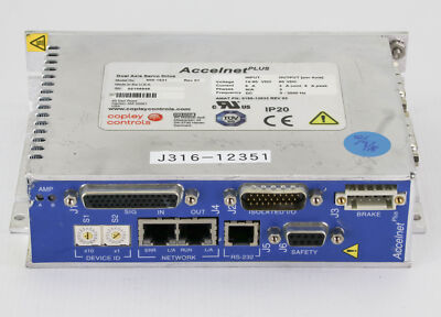 12351 COPLEY CONTROLS Accelnet Plus 2-AXIS Servo DVR, Amat 0195-13833 800-1831