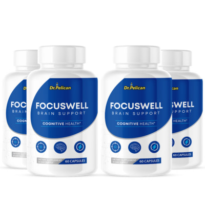 FocusWell - Brain Support- 4 Bottles- 240 Capsules