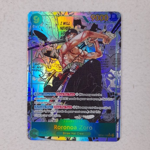 OP06-118 Roronoa Zoro : Secret Rare Alternative Art One Piece English TCG Card - Foto 3 di 6