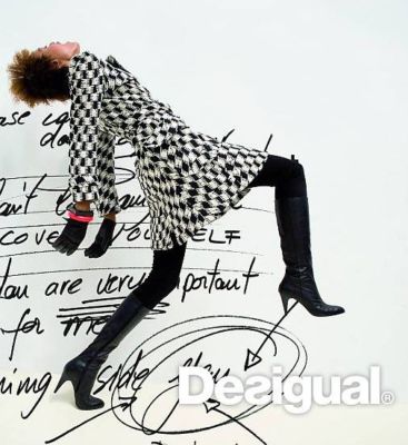 Abrigo mujer chica DESIGUAL Atypical Chula Life (Girl Woman Manteau Coat) 