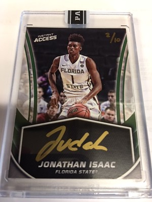 2017 PANINI INSTANT ACCESS JONATHAN ISAAC RC ORLANDO MAGIC GOLD AUTOGRAPH #2/10