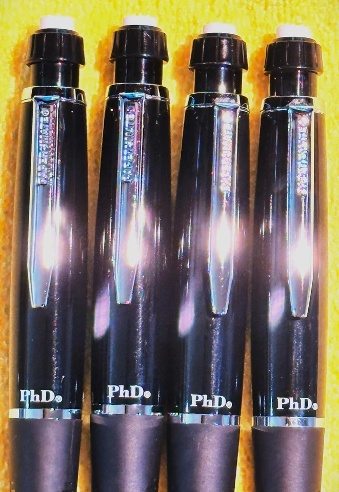 Lápices de doctorado Paper Mate .5 mm negro brillante raro y cromo (4), nuevos en stock Foto 2 de 4