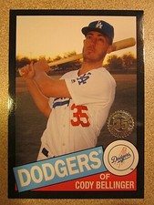 2020 TOPPS 85TB-21 CODY BELLINGER 35TH ANNIVERSARY BLACK 1985 LA DODGERS 56/299